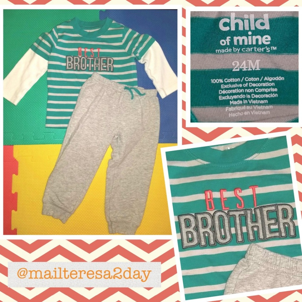 2-Piece "Best Brother" Outfit, 24 Months